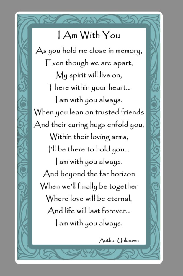 I Am With you Prayer Card