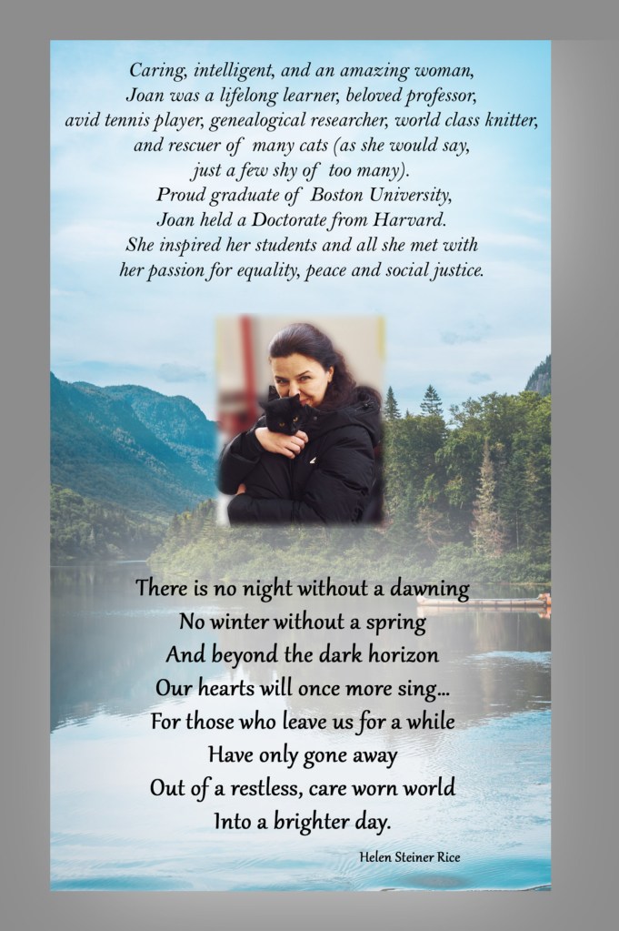 Obituary prayer card