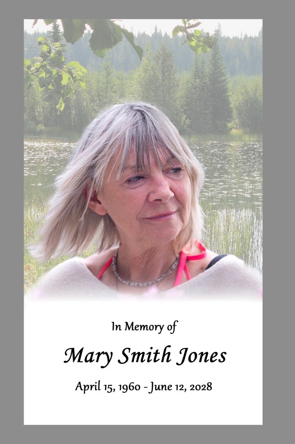 Pond Memorial card with photo