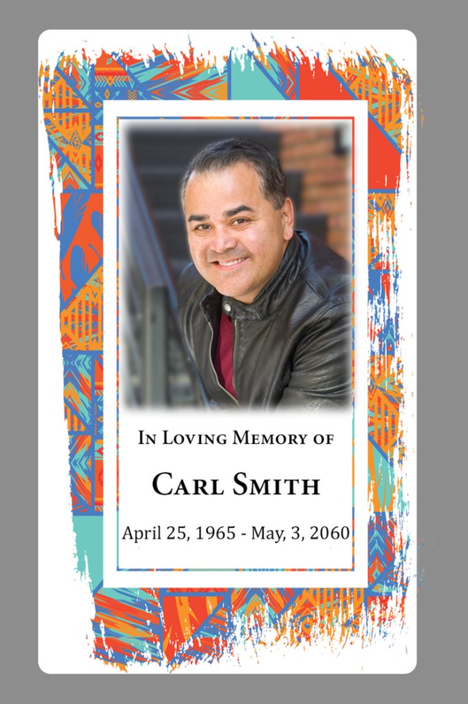 Bright Pattern Prayer card