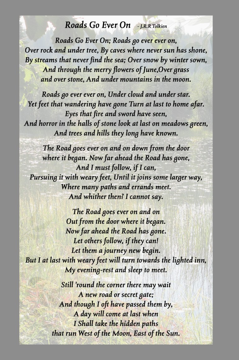 Tolkien Roads Memorial Card