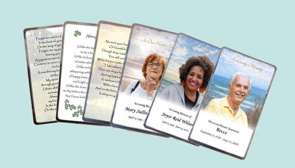 custom memorial cards