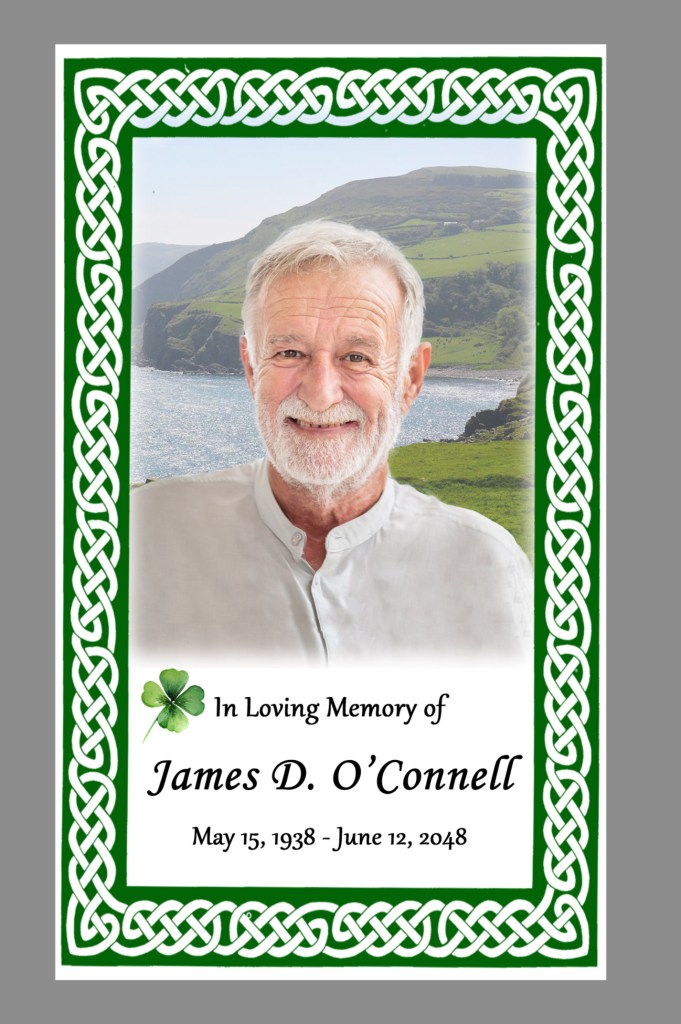 Celtic Border Prayer Card with Photo