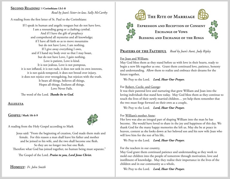 wedding program celtic p2