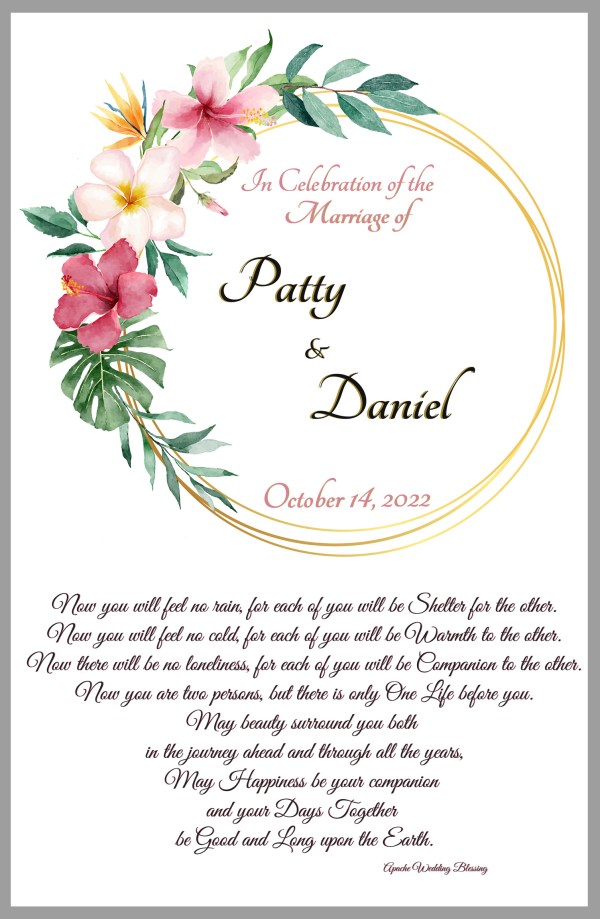 Tropical Floral Circle Wedding Mass BOOKLETS