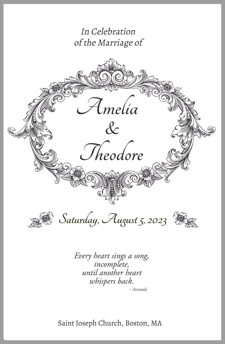 vintage oval border wedding cover