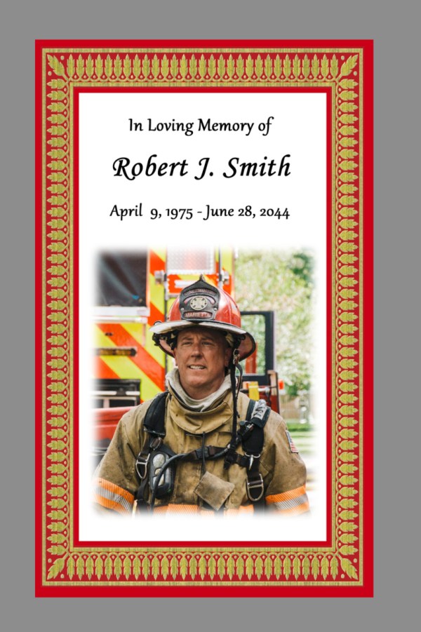firefighter prayer card