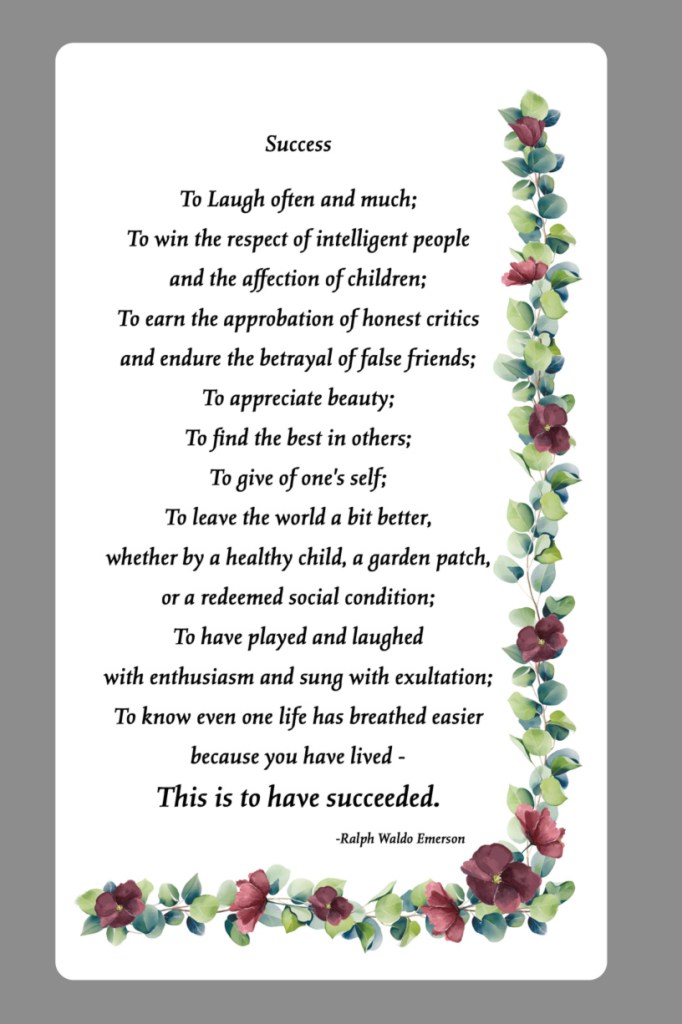 Eucalyptus floral memorial card