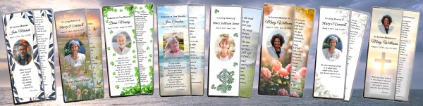 Laminated Memorial Bookmarks