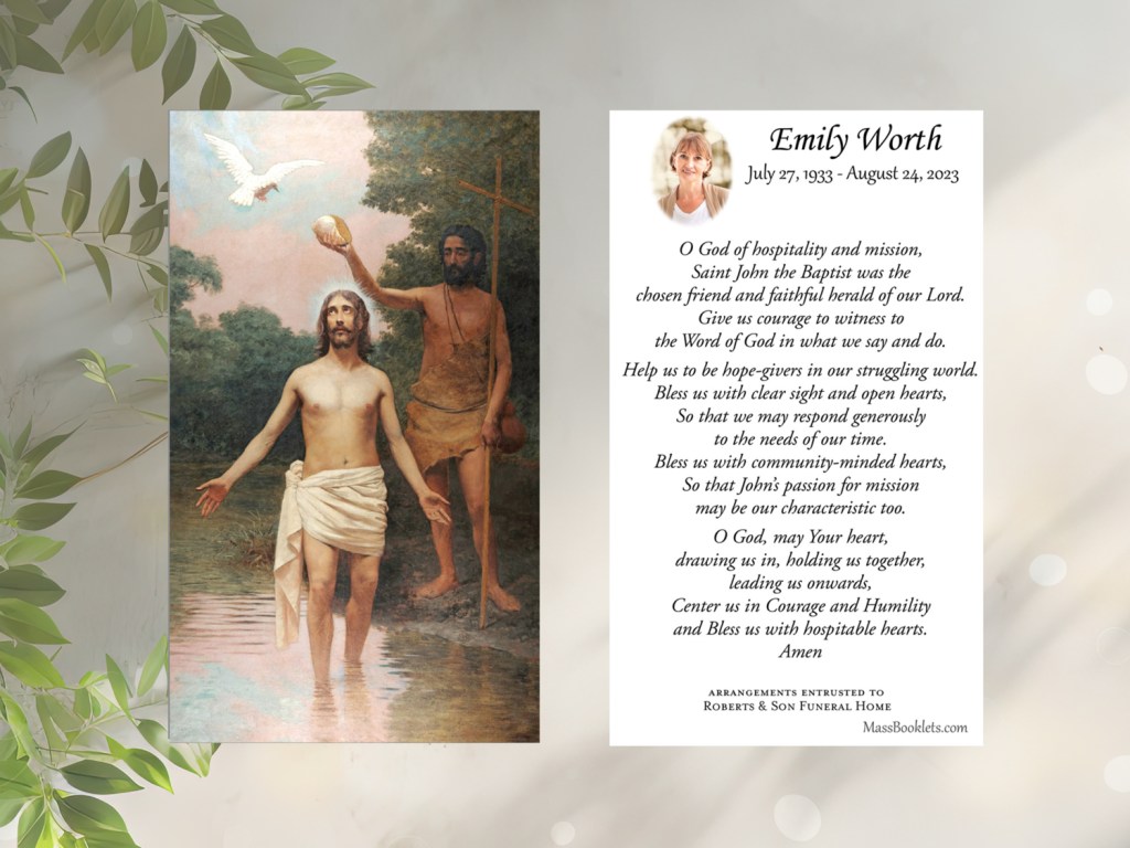 John the Baptist Baptizing Jesus with dove overhead